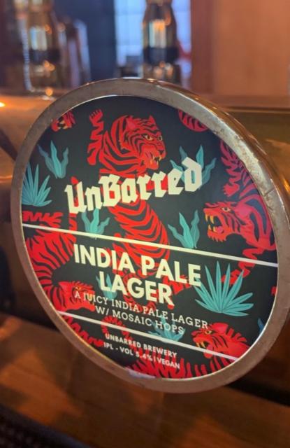 UnBarred India Pale Lager 5.4%, UnBarred Brewery, England