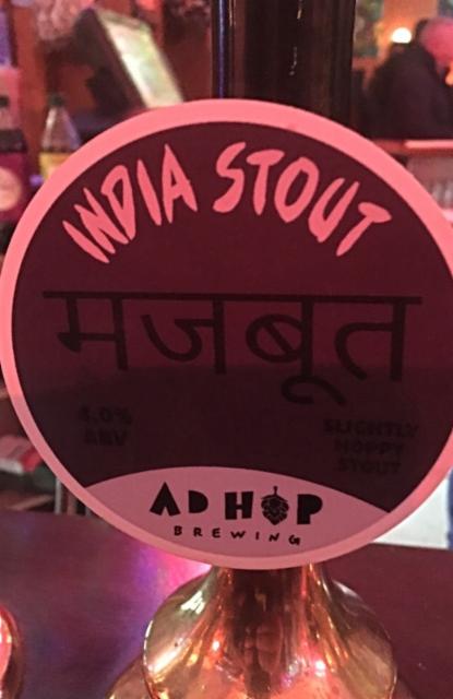 India Stout 4.0%, Ad Hop Brewing Ltd, England