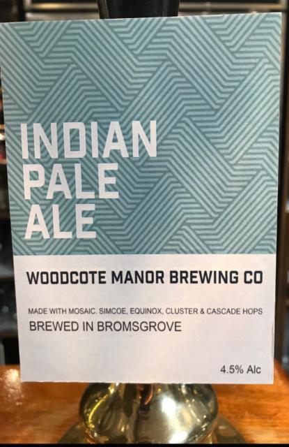 Woodcote Manor Indian Pale Ale 4.5%, Woodcote Manor Brewing Company Limited, England