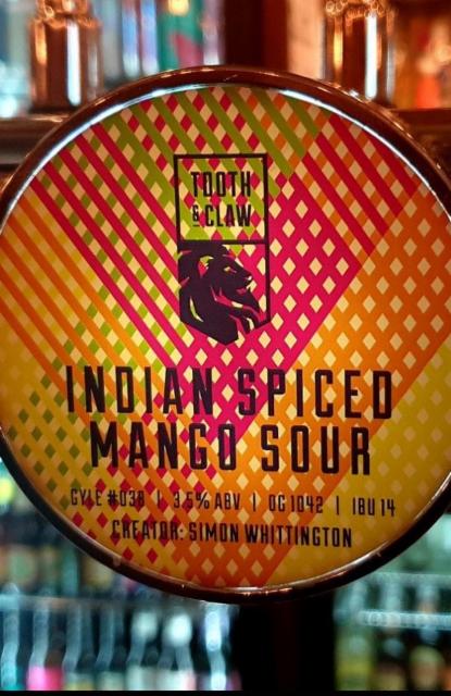 Indian Spiced Mango Sour 3.5%, Tooth & Claw Brewing, England