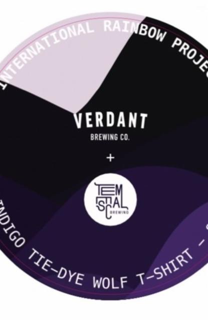 Indigo Tie-Dye Wolf T-Shirt 8.8%, Verdant Brewing Co., England