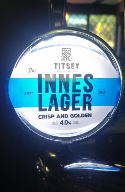 Innes Lager 4.0%, Titsey Brewing Co, England