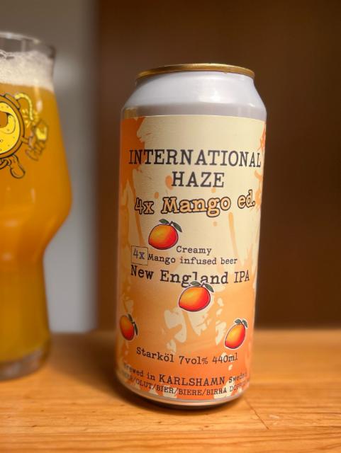 International Haze 4x Mango edition 7.0%, Brygghus 19, Sweden