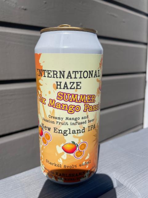 International Haze "summer 2x mango passion" 8.0%, Brygghus 19, Sweden