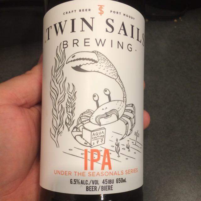 IPA - Under the Seasonals Series 6.5%, Twin Sails Brewing, Canada