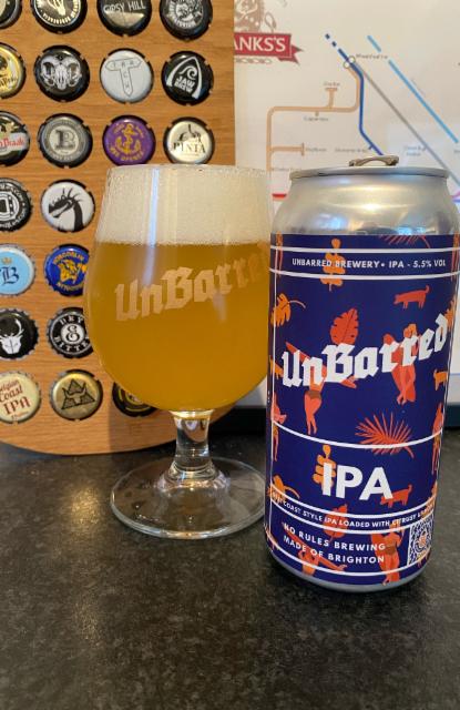 UnBarred IPA 5.5%, UnBarred Brewery, England