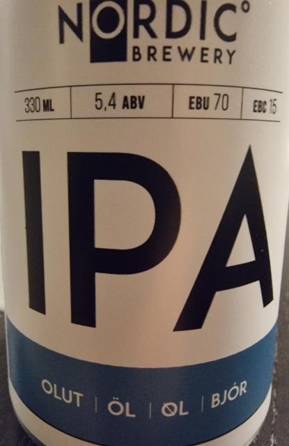 Nordic IPA 5.4%, Nordic Brewery, Finland