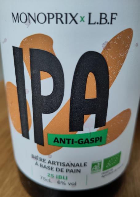 IPA Anti-Gaspi 6.0%, La Brasserie Fondamentale (L.B.F.), France