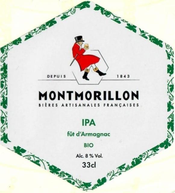 IPA Fût D'Armagnac 8.0%, Bières De Montmorillon, France
