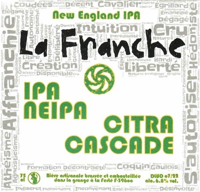 IPA NEIPA Citra Cascade 5.5%, La Franche, France