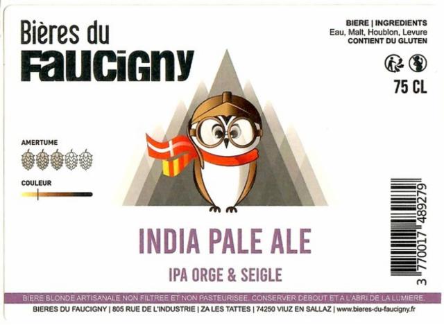 IPA Orge & Seigle 6.5%, Bières Du Faucigny, France