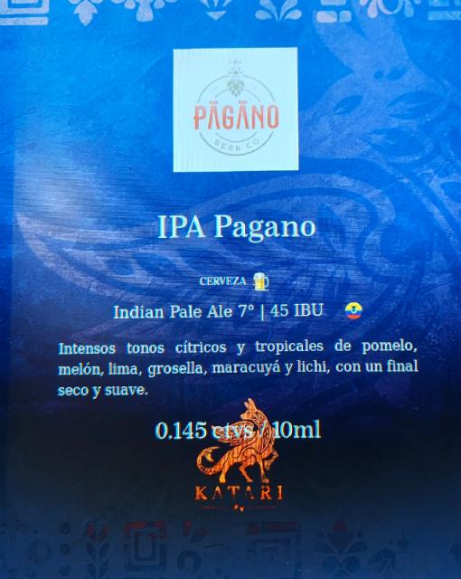 IPA Pagano 7.0%, Pagano beer Co, Ecuador