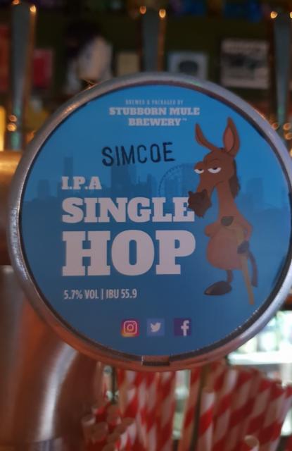 IPA Single Hop - Simcoe 5.7%, Stubborn Mule Brewery, England