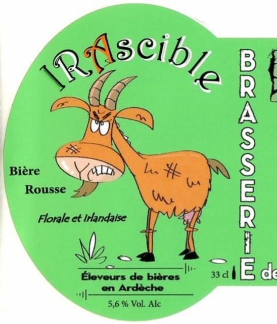 Irascible 5.6%, Brasserie Des Rieux, France