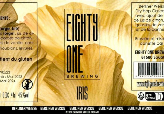 Iris 4.5%, Eighty One Brewing, France