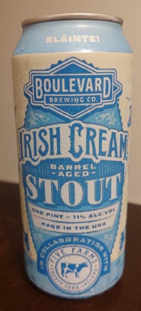 Irish Cream Barrel-Aged Stout 11.0%, Boulevard Brewing Company (Duvel-Moortgat), United States