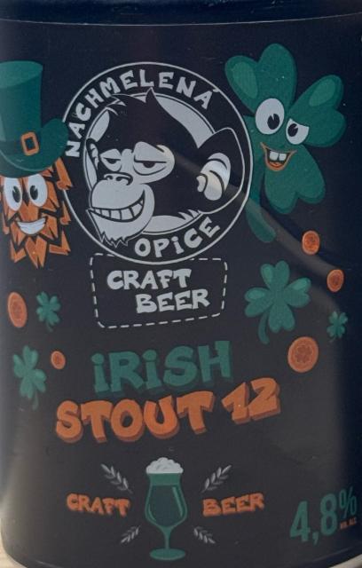 Irish stout 12 4.8%, Nachmelená Opice Krnov, Czech Republic