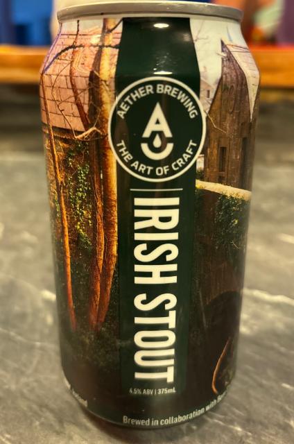 Irish Stout 4.5%, Aether Brewing Company, Australia