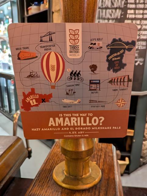 Is This The Way To Amarillo? 4.8%, Three Brothers Brewing Co, England