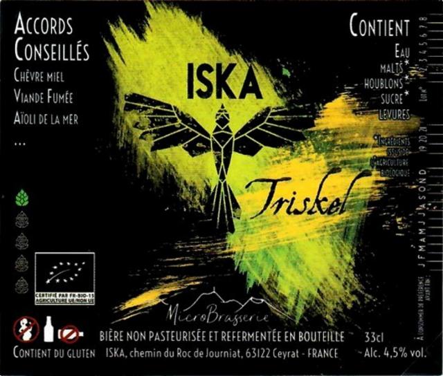 ISKA Triskel 4.5%, Microbrasserie ISKA, France