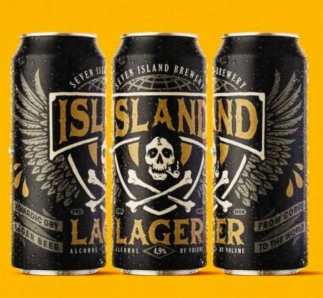 Island Lager 4.2%, Seven Island Brewery, Greece