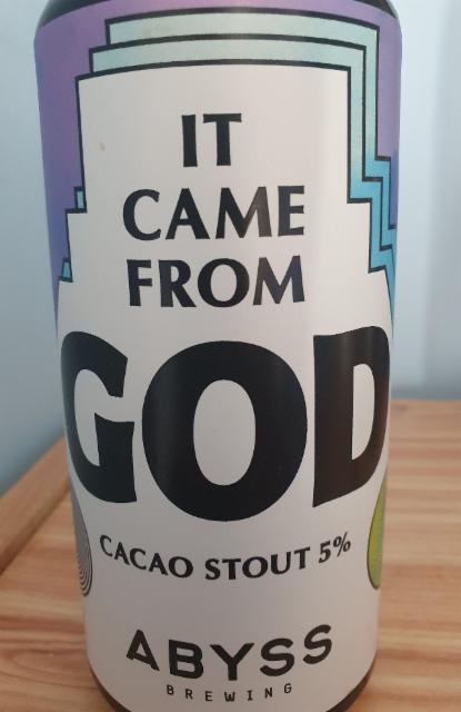 it came from god 5.0%, ABYSS Brewing, England