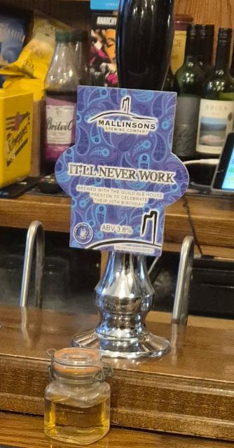 It'll never work 3.8%, Mallinsons Brewing Company, England