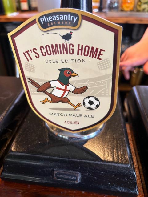 It's Coming Home, Pheasantry Brewery