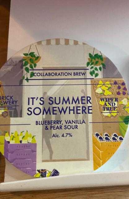 It's Summer Somewhere 4.7%, Brick Brewery, England