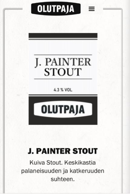J. Painter 4.3%, Olutpaja, Finland