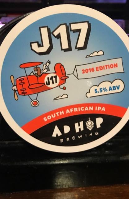 J17 5.5%, Ad Hop Brewing Ltd, England