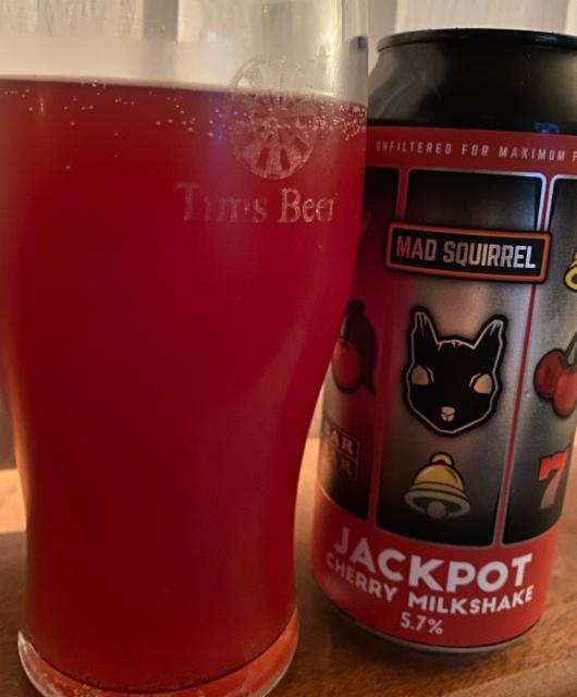Jackpot Cherry Milkshake 5.7%, Mad Squirrel Brewing, England