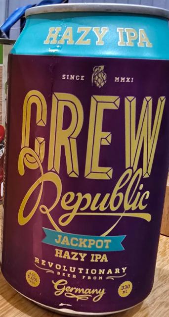 Jackpot Hazy IPA 5.0%, CREW Republic Brewery, Germany
