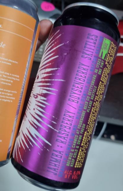 jahmba: raspberry, boysenberry, skittles 6.0%, Fourscore beer co, United States