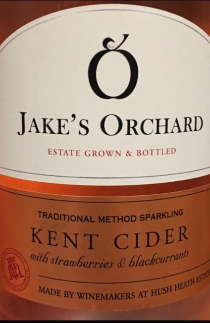 Jake's Orchard Kent Cider With Strawberries & Blackcurrants 7.5%, Hush Heath, England