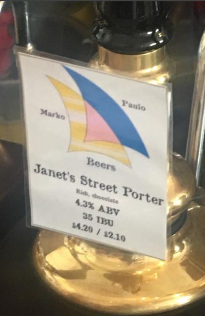 Janet's Street Porter 4.3%, Marko Paulo Brewery, England