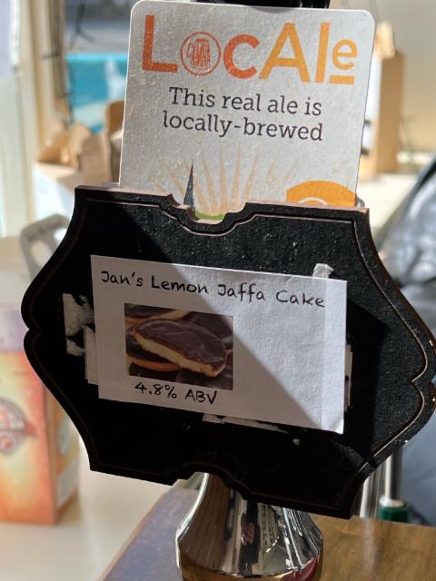 Jan's Lemon Jaffa Cake 4.8%, Bridbrewer, England