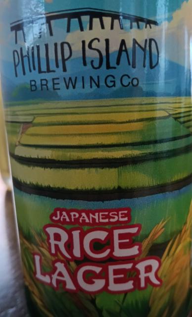 Japanese Rice Lager 5.0%, Phillip Island Brewing co, Australia