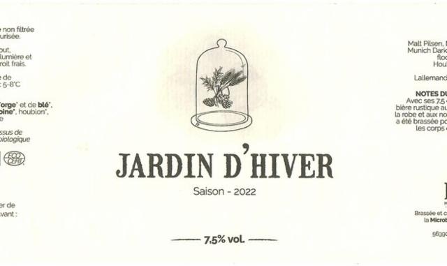 Jardin D'Hiver 2022 7.5%, Microbrasserie Horla, France