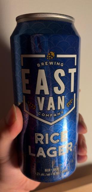 Jasmine Rice Lager, East Van Brewing