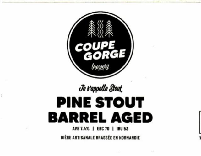 Je S'Appelle Stout 7.4%, Coupe Gorge Brewery, France