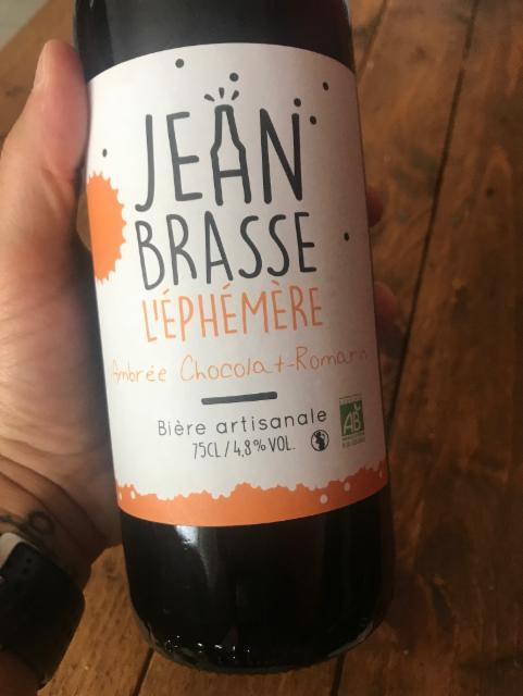 L'Éphémère Ambrée Chocolat Romarin 4.8%, Jean Brasse, France