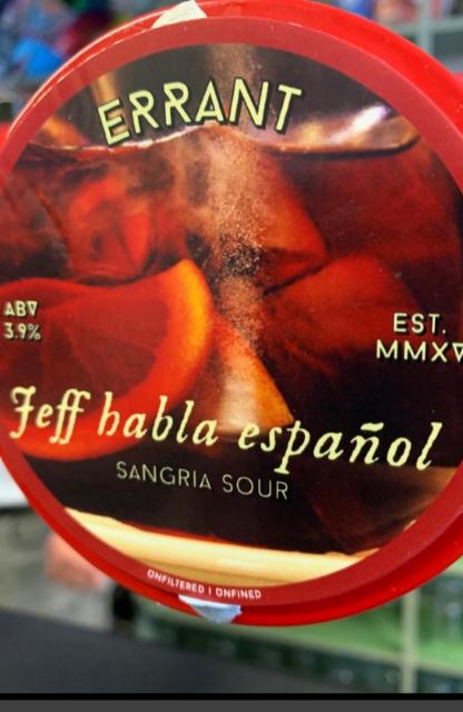 Jeff Habla Espanol 3.9%, Errant Brewery, England