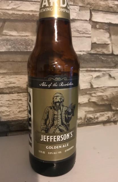 Jefferson's Golden Ale 8.0%, Yards Brewing Company, United States