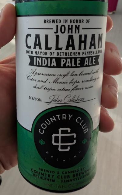 John Callahan India Pale Ale 6.5%, Country Club Brewing, United States