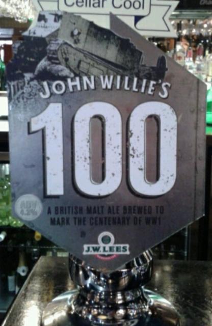 John Willie's 100 4.2%, J.W. Lees Brewery, England