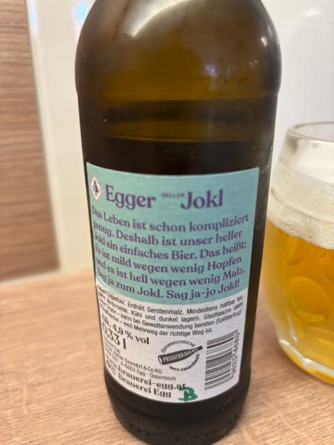 Jokl 4.9%, Brauerei Egg, Austria