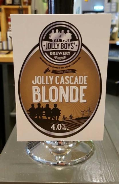 Jolly Cascade Blonde 4.0%, Jolly Boys Brewery Ltd, England