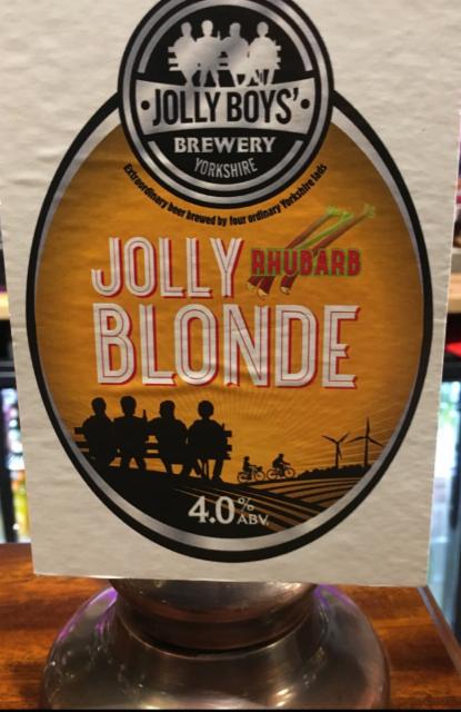 Jolly Rhubarb Blonde 4.0%, Jolly Boys Brewery Ltd, England