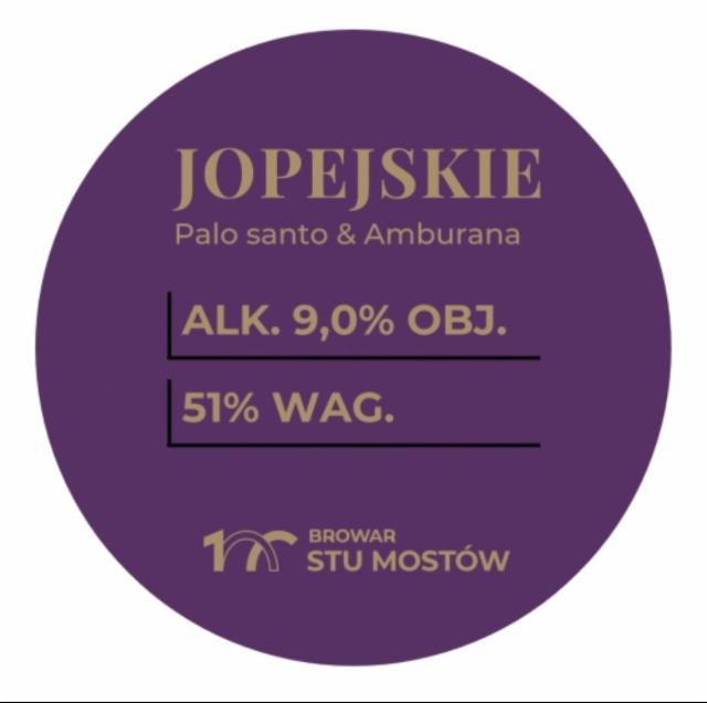 Jopejskie BBA Palo Santo & Amburana 9.0%, Browar Stu Mostów, Poland